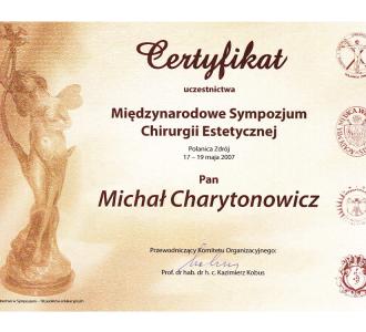 certyfikat dr Michał Charytonowicz