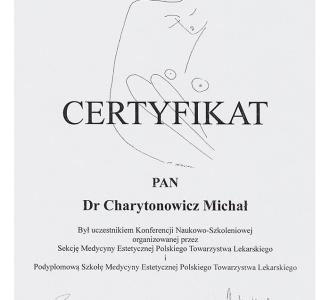 certyfikat dr Michał Charytonowicz
