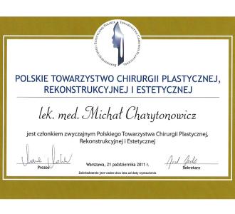 certyfikat dr Michał Charytonowicz