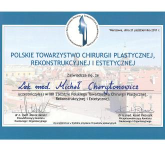 certyfikat dr Michał Charytonowicz